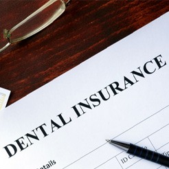 Dental insurance form on a table