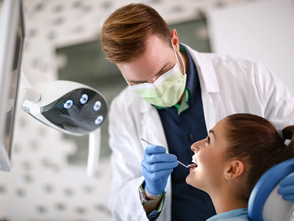 Doctor Wirth treating dental patient