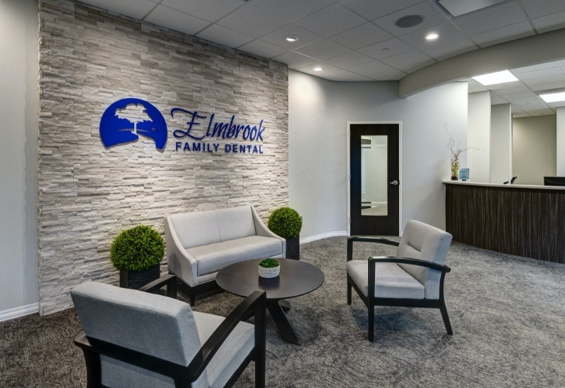 Dental office seating in waiting room