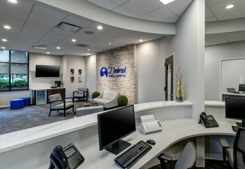 Dental office reception desk