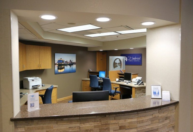 Dental office reception desk