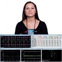 Dental patient receiving joint vibration analysis